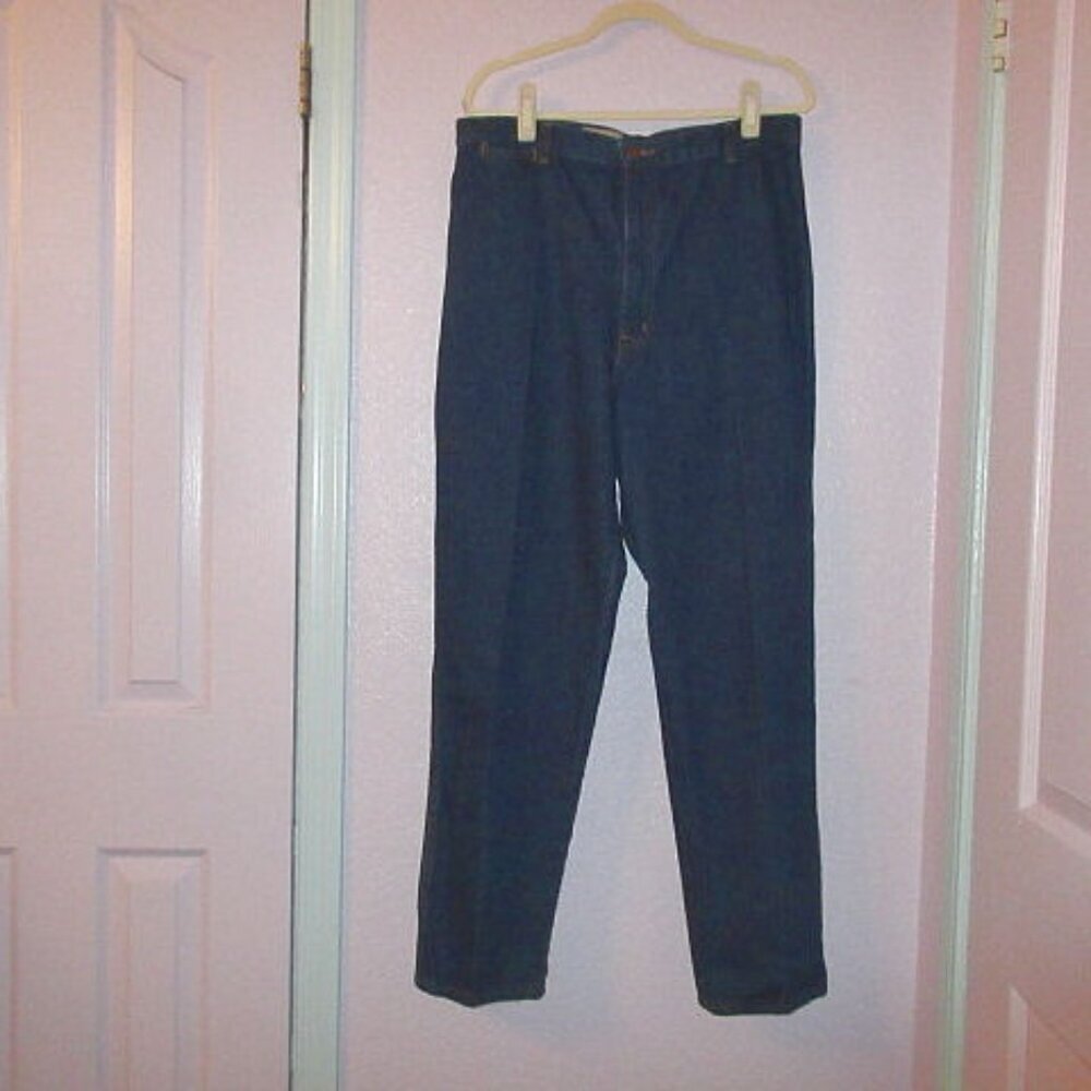 Vtg 70s Denim Republic Jeans Womens 33 High Rise Straight Western USA Deadstock